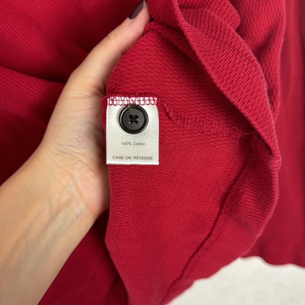 Billy Reid Henley Quarter Button Down Sweater Cot… - image 7